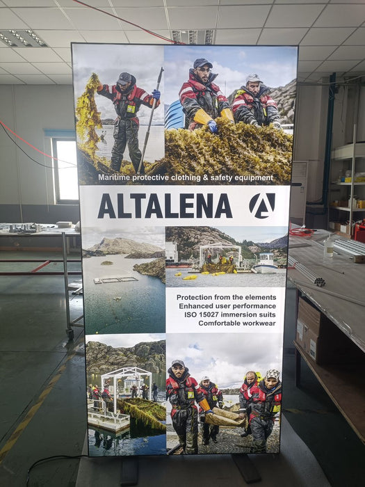 120mm Aluminium SEG Fabric LED Light Box Display - 1000mm*2000/2500mm