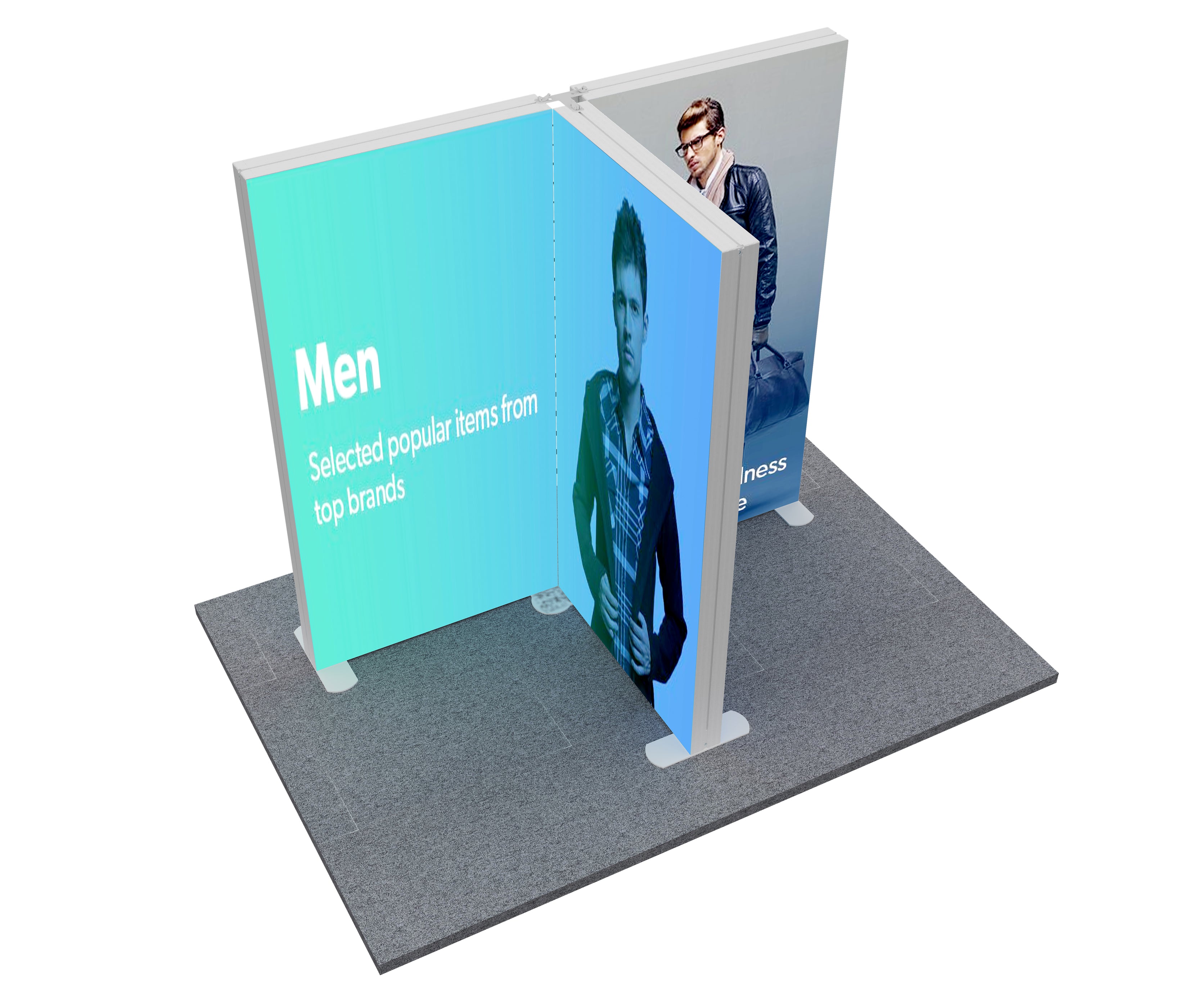 120mm Aluminium SEG Fabric LED Light Box Display - 2000mm*2000/2500mm ...