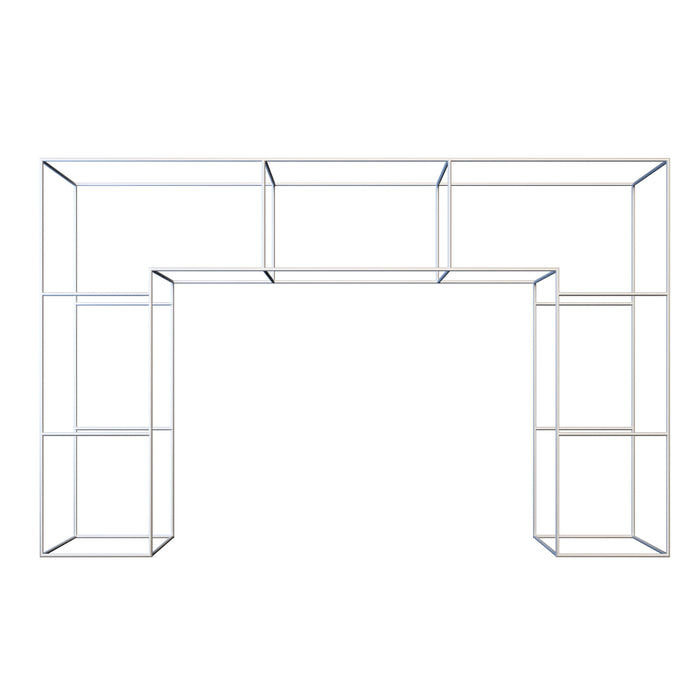 Square Fabric Arch - Aluminium Frame 5m Wide